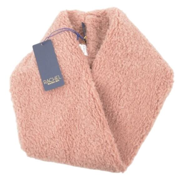 New! Rachel Roy Women's Layla Faux Fur Neck Warmer Snood Scarf Pink - Picture 2 of 3